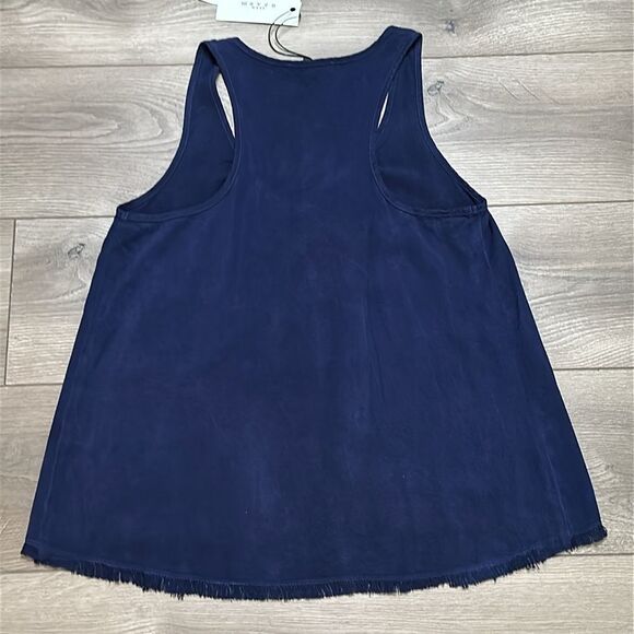 Maven West Peplum Navy Blue Tank Size XS - Picture 3 of 10